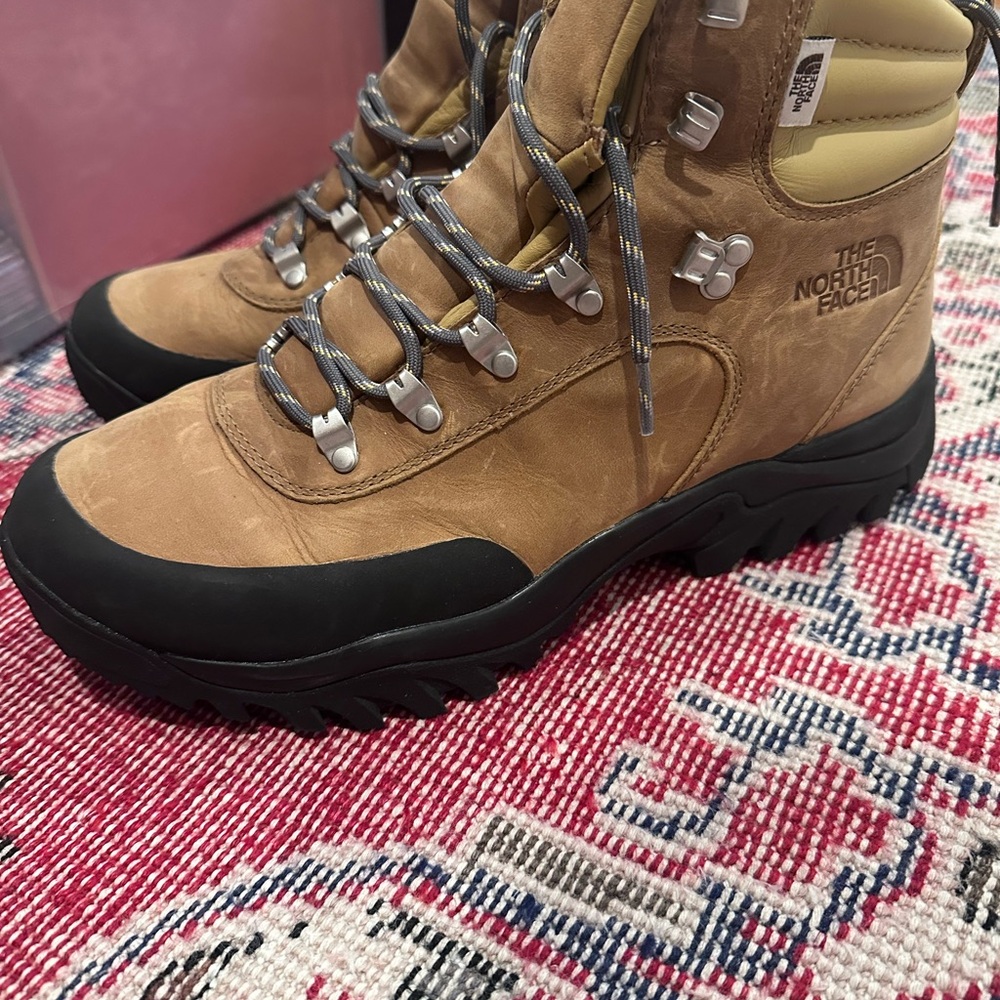 The North Face Brown Hiking Boots with Black Soles